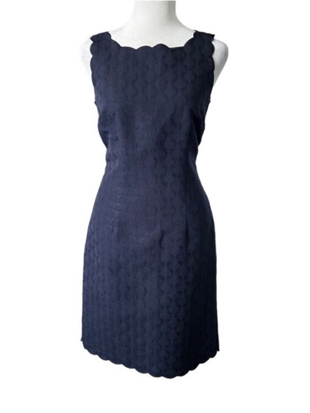 Talbots Navy Textured Mini Dress